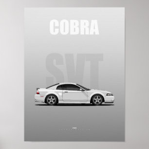Cobra SVT American Muscle car Poster