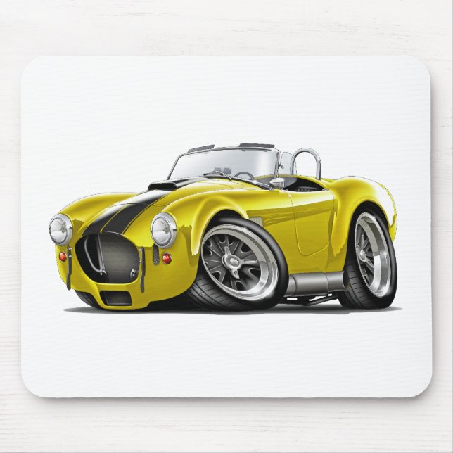 Cobra Yellow-Black Car Mouse Mat (Front)
