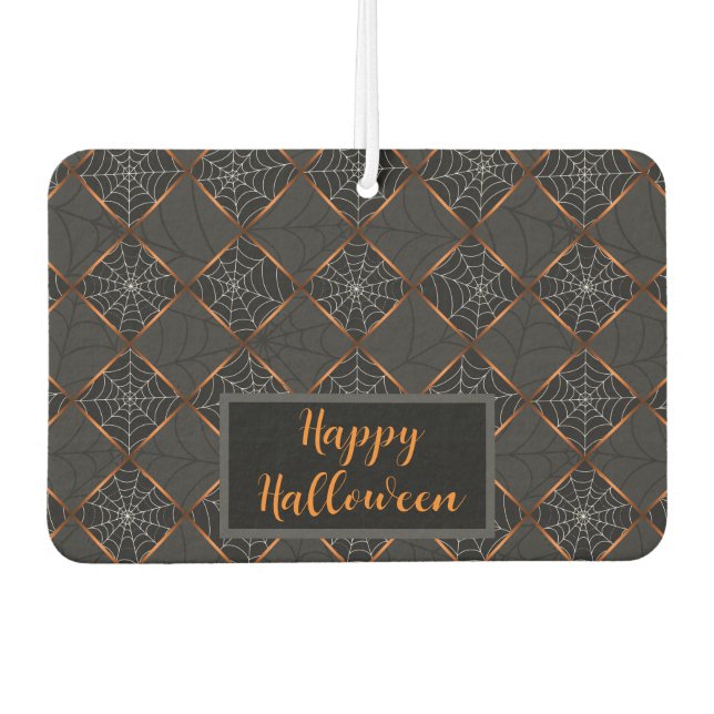 Cobweb Chequerboard Car Air Freshener (Front)