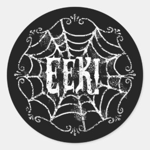 Cobweb EEK Classic Round Sticker