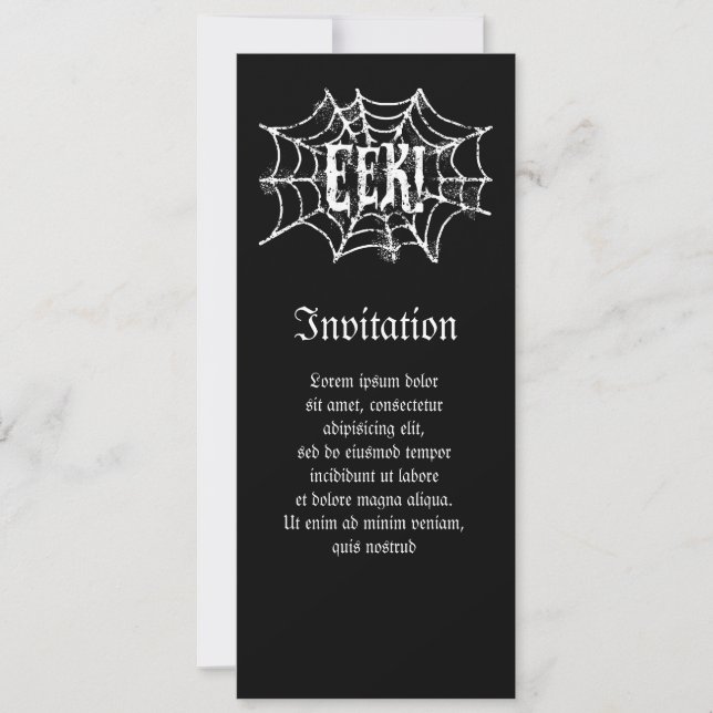 Cobweb EEK Invitation (Front)