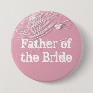 Cobwebs and White Spiders Father of the Bride 7.5 Cm Round Badge