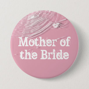 Cobwebs and White Spiders Mother of the Bride 7.5 Cm Round Badge