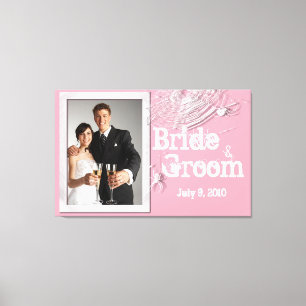 Cobwebs and White Spiders Wedding Keepsake Canvas