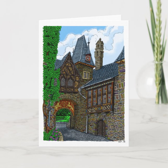 Cochem Castle - In Colour Greeting Card (Front)