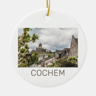 Cochem Moselle Panorama Germany Souvenir Ceramic Tree Decoration