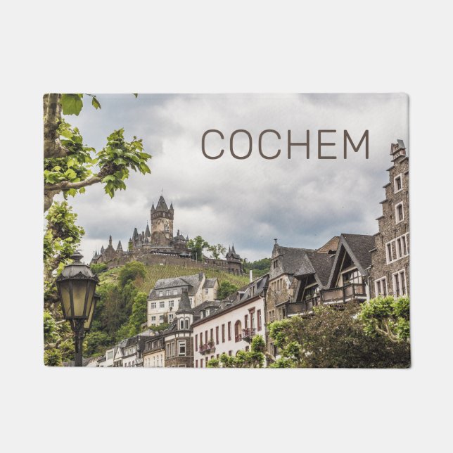 Cochem Moselle Panorama Germany Souvenir Doormat (Front)