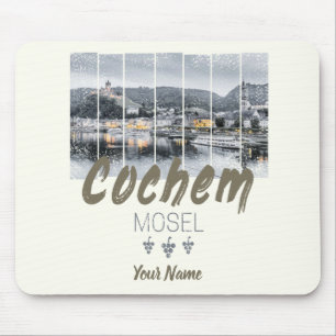 Cochem on the Moselle Germany Vintage Souvenir Mouse Mat