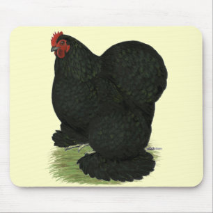 Cochin: Black Hen Mouse Mat