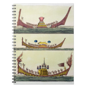 Cochin Chinese ships, illustration from 'Le Costum Notebook