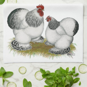 Cochin Columbian Bantams Tea Towel