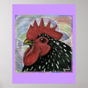 Cochin: Decorative Rooster Head Poster