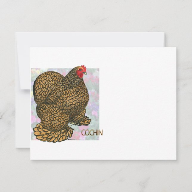 Cochin:  Gold-laced Hen (Front)