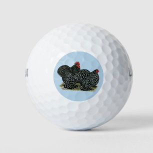 Cochin Mottled Chickens Golf Balls
