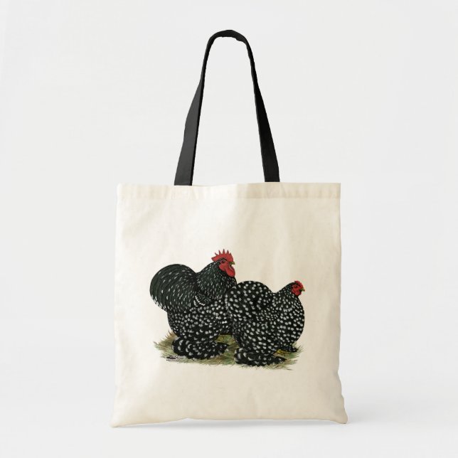 Cochin Mottled Chickens Tote Bag (Front)