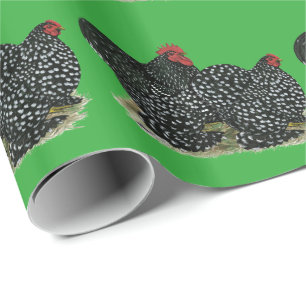 Cochin Mottled Chickens Wrapping Paper