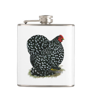 Cochin Mottled Hen Hip Flask