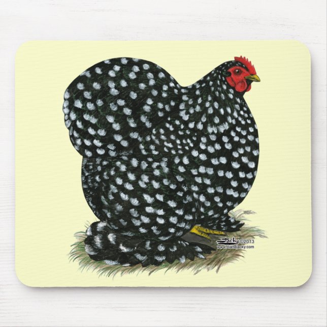 Cochin Mottled Hen Mouse Mat (Front)