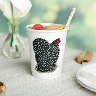 Cochin Mottled Hen Paper Cups