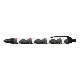 Cochin: Mottled Rooster Black Ink Pen