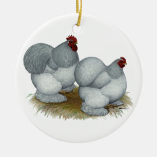 Cochin:  Self Blue Ceramic Tree Decoration