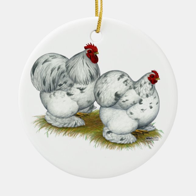 Cochin:  Splash Bantams Ceramic Tree Decoration (Front)