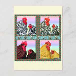 Cochins Four Colours Postcard