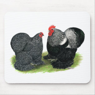 Cochins:  Silver-penciled Mouse Mat