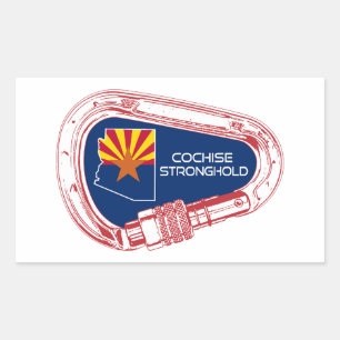 Cochise Stronghold Arizona Climbing Carabiner Rectangular Sticker