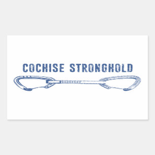 Cochise Stronghold Arizona Climbing Quickdraw Rectangular Sticker