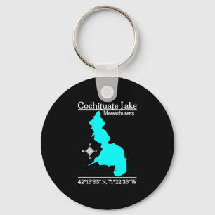 Cochituate lake - massachusetts performance key ring