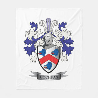 Cochran Family Crest Coat of Arms Fleece Blanket