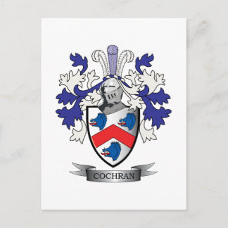 Cochran Family Crest Coat of Arms Postcard