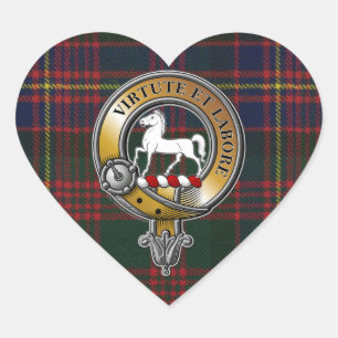 Cochrane Tartan & Badge Heart Sticker