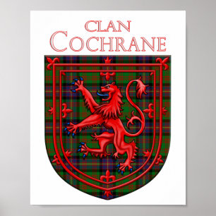Cochrane Tartan Scottish Plaid Lion Rampant Poster