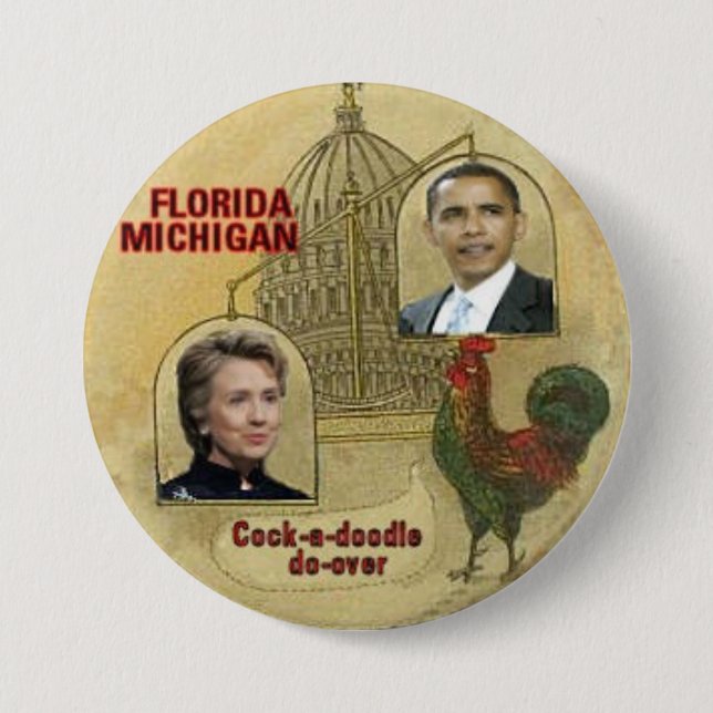 Cock-a-doodle do-over 3-Inch Button (Front)