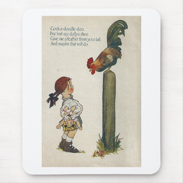 Cock-a-doodle-doo Mouse Mat (Front)