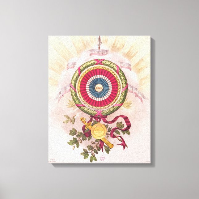 Cockade, emblem of 1848 canvas print (Front)