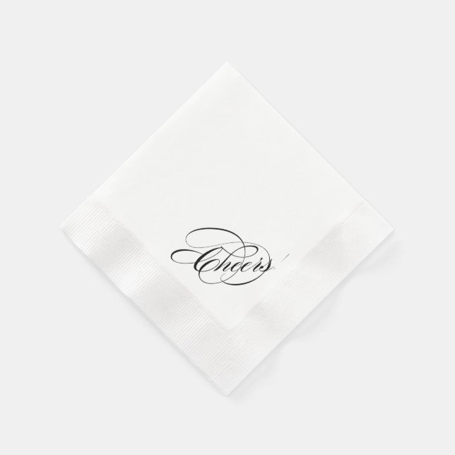 Cockail Napkin: Cheers! Wedding Napkins (Corner)