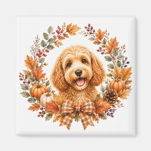 Cockapoo Autumn Wreath