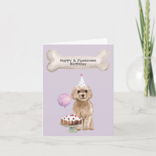 Cockapoo Birthday Holiday Card