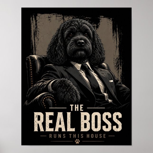 Cockapoo Boss Wall Art Poster (Front)