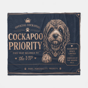 Cockapoo Car Blanket Funny Dog Travel Gift