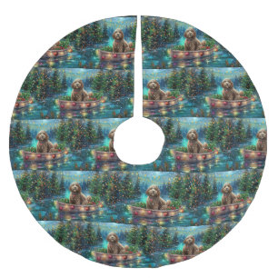 Cockapoo Christmas Festive Voyage Brushed Polyester Tree Skirt