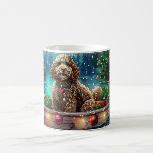 Cockapoo Christmas Festive Voyage Coffee Mug (Center)