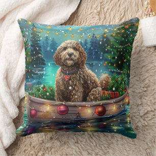 Cockapoo Christmas Festive Voyage Cushion