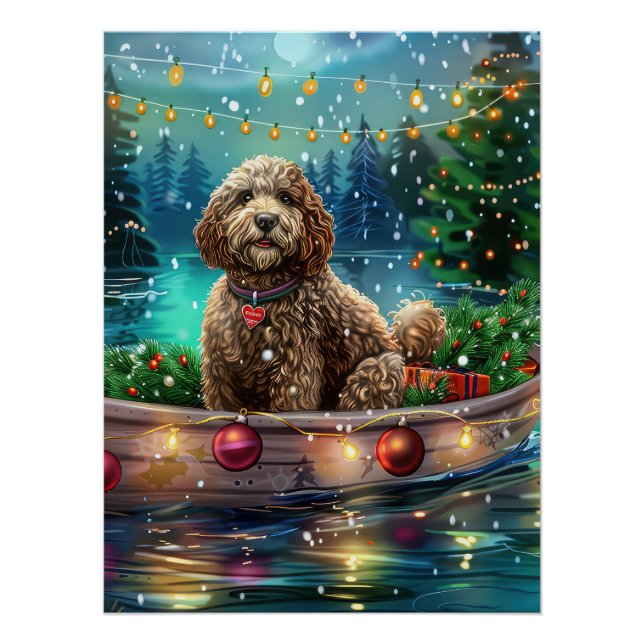 Cockapoo Christmas Festive Voyage Poster (Front)