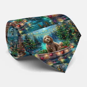 Cockapoo Christmas Festive Voyage Tie