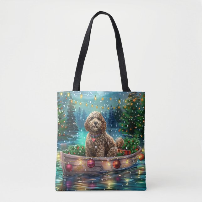 Cockapoo Christmas Festive Voyage Tote Bag (Front)