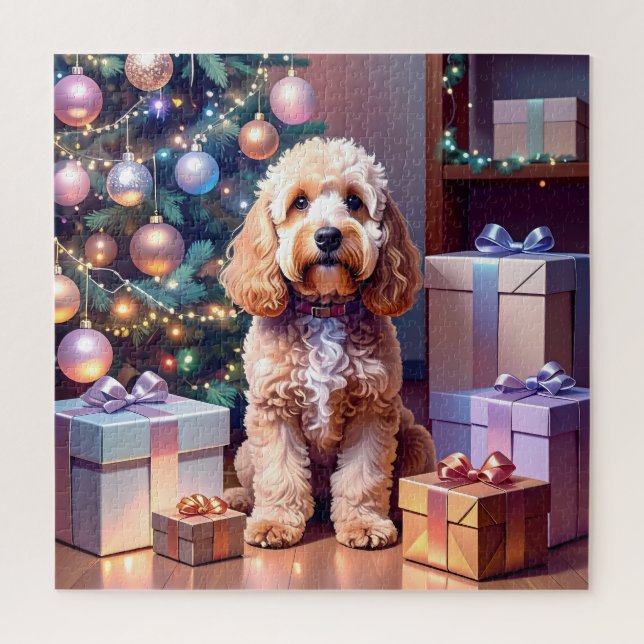 Cockapoo Christmas Jigsaw Puzzle (Vertical)